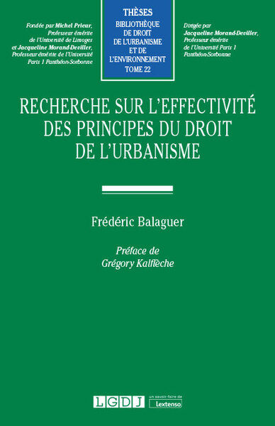 Picture of Recherche sur l'effectivité des principes du droit de l'urbanisme