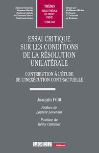 Picture of Essai critique sur les conditions de la résolution unilatérale