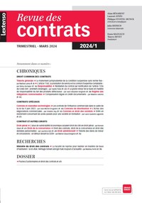 Picture of Revue des contrats N°1-2024