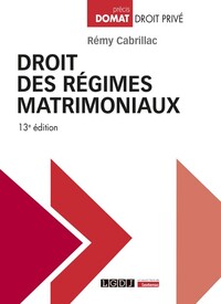 Picture of Droit des régimes matrimoniaux
