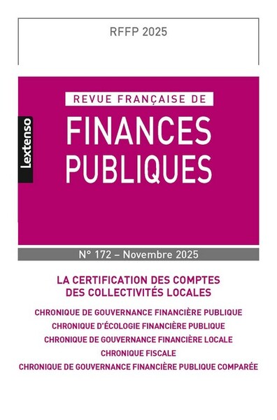 Image de Revue française de Finances Publiques 172/2025