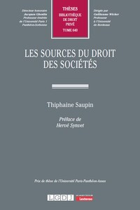 Picture of Les sources du droit des sociétés