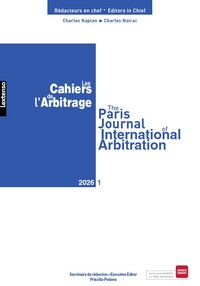 Image de Cahiers de l'Arbitrage 01/2026