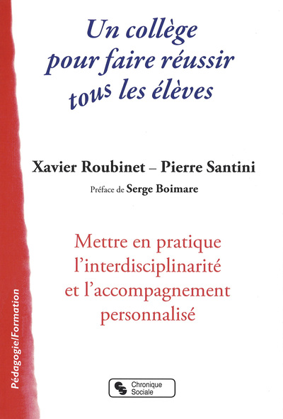 Picture of COLLEGE POUR FAIRE REUSSIR TOUS LES ELEVES (UN)