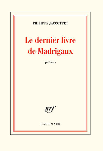 Picture of Le dernier livre de Madrigaux