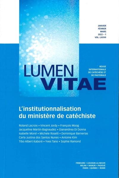 Picture of L’institutionnalisation du ministère de catéchiste, revue Lumen Vitae 2022-1, vol 77