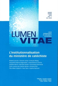 Picture of L’institutionnalisation du ministère de catéchiste, revue Lumen Vitae 2022-1, vol 77