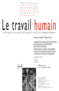 Image de travail humain 2015, vol. 78 (1)