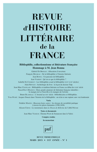 Picture of RHLF 2015, n° 1