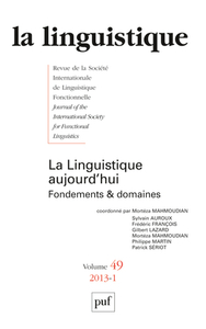 Picture of linguistique 2013, vol. 49 (1)