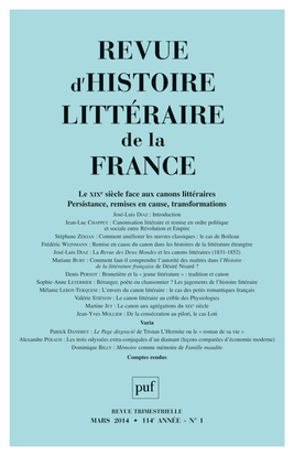 Picture of RHLF 2014, n° 1