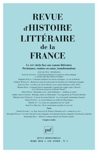 Picture of RHLF 2014, n° 1