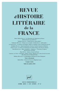 Picture of RHLF 2013, n° 2