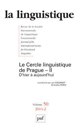 Picture of linguistique 2014, vol. 50 (2)