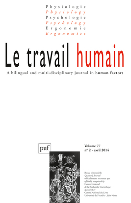 Image de travail humain 2014, vol. 77 (2)