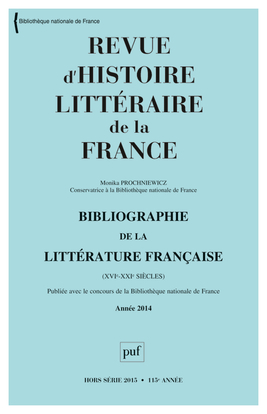 Picture of RHLF 2015, Bibliographie 2014