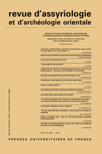 Picture of Rev. d'assyrio. et d'archéo. orient. 2013, vol. 107