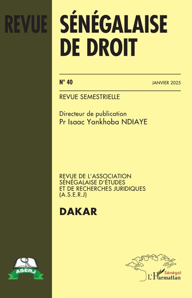 Picture of Revue Sénégalaise de Droit N° 40 Janvier 2025