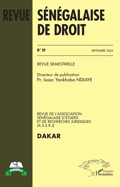 Picture of Revue Sénégalaise de Droit N°39 Septembre 2024