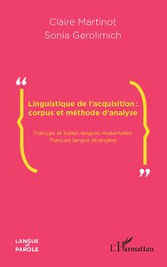 Image de Linguistique de l'acquisition : corpus et méthode d'analyse