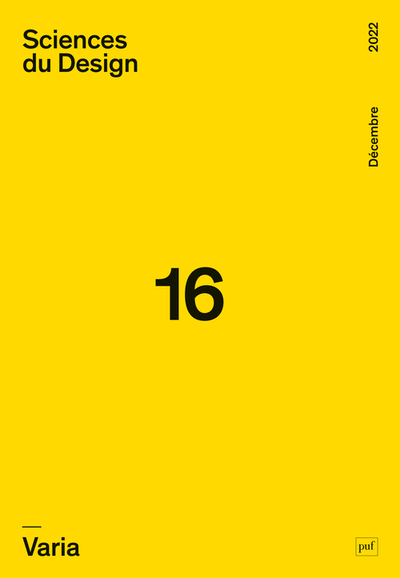 Image de Sciences du Design n° 16 (1-2022)