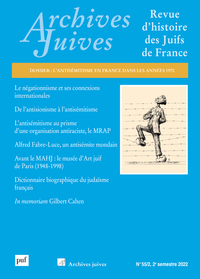 Picture of Archives juives n° 55-2 (2e semestre 2022)