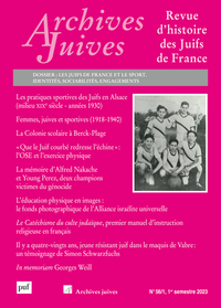 Picture of Archives juives n° 56-1 (1er semestre 2023)