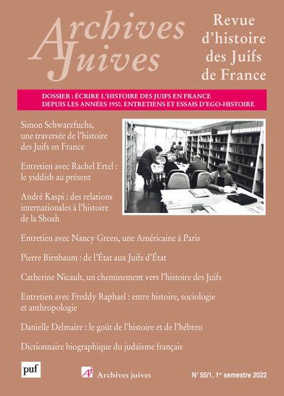 Picture of Archives juives n° 55-1 (1er semestre 2022)