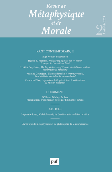 Image de Revue de métaphysique et de morale 2023-2