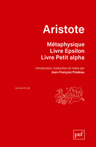 Image de Métaphysique. Livre Epsilon. Livre Petit alpha