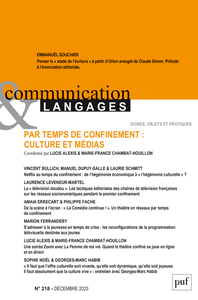 Image de Communication et langages, 2023-4 (n° 218)