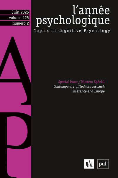 Image de ANNEE PSYCHOLOGIQUE 125-2