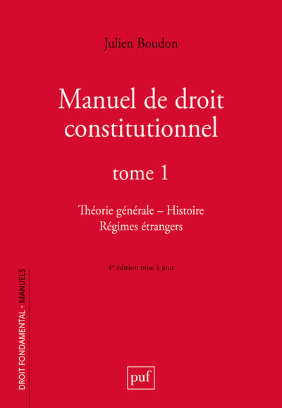 Image de Manuel de droit constitutionnel. Tome I