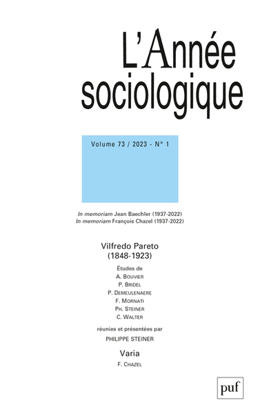 Picture of L'Année sociologique 2023-1