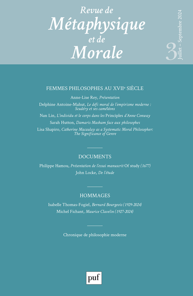 Image de REVUE DE METAPHYSIQUE ET MORALE, 2024-3