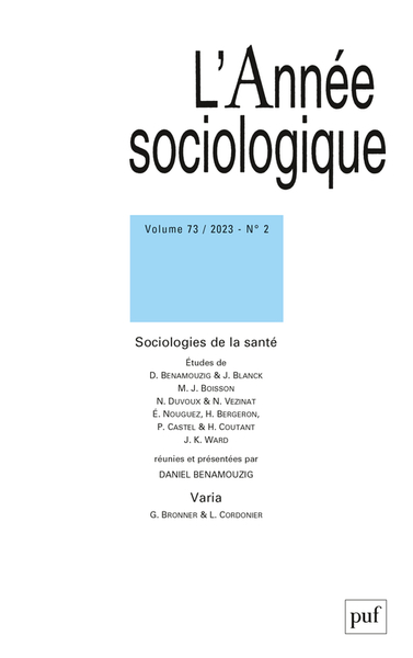 Picture of L'Année sociologique 2023-2