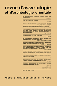 Image de Revue d'assyrioloigie et d'archéologie orientale vol. 119