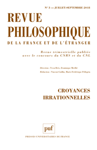 Picture of Revue philosophique 2018, t. 143 (3)