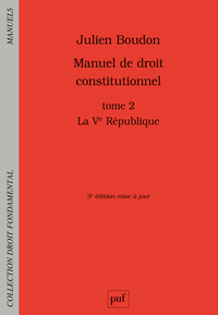 Picture of Manuel de droit constitutionnel. Tome II