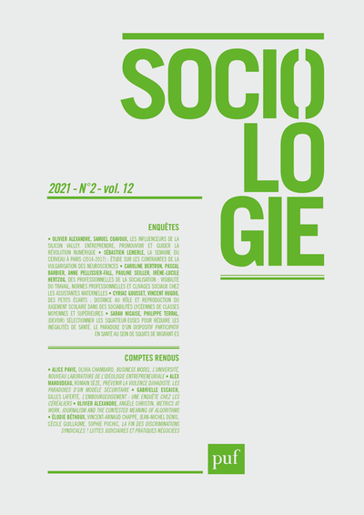 Picture of Sociologie 2021, n° 2