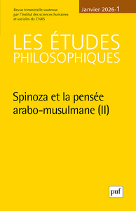 Picture of Etudes philosophiques 2026, N.1 - Spinoza et la pensée arabo- musulmane(II)