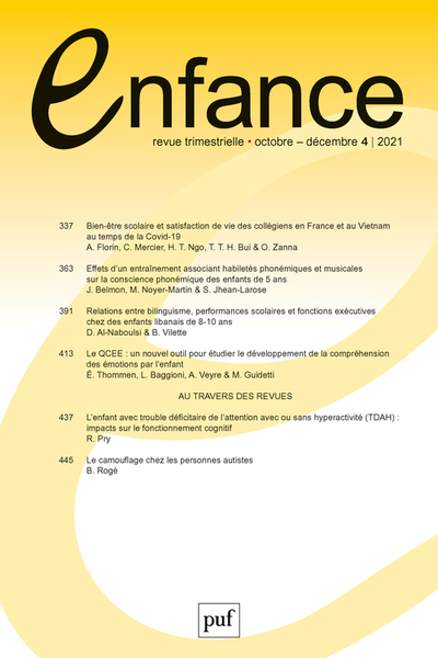 Image de Enfance 2021, n° 73(4)