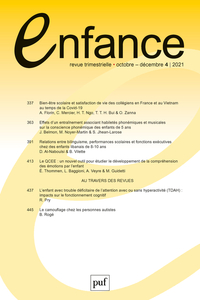 Image de Enfance 2021, n° 73(4)