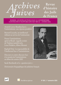 Picture of Archives juives n° 58-1 (1er semestre 2025)