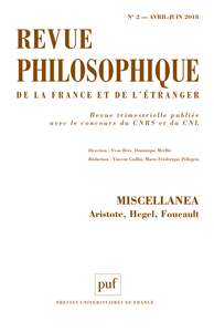 Image de Revue philosophique 2018, t. 143 (2)