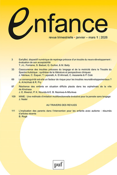 Image de Enfance 2026, N.78(1)