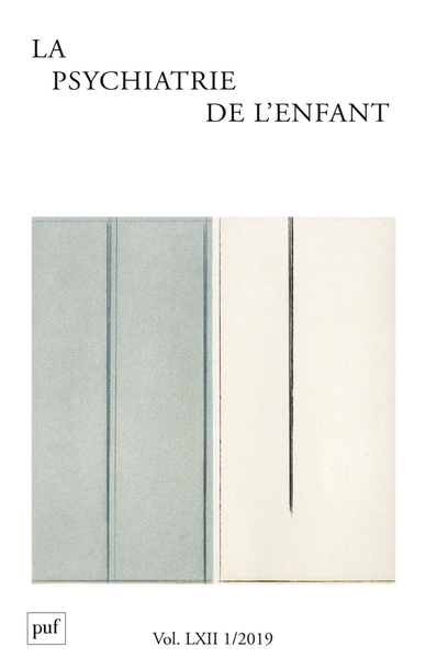 Picture of Psychiatrie de l'enfant 2019, vol.62, n.1