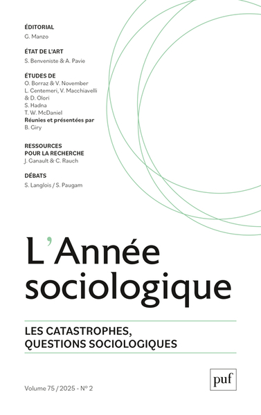Image de ANNEE SOCIOLOGIQUE 2025, VOL. 75(2)