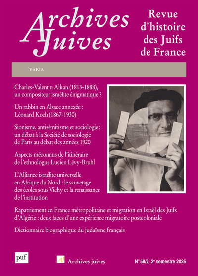Picture of Archives juives n° 58-2 (2e semestre 2025)