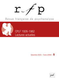 Image de Revue française de psychanalyse 2020, t. 84, n° 5